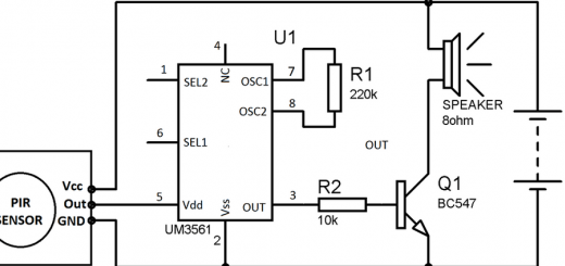 مدار زنگ هشدار با سنسور PIR